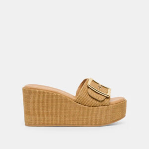 DOLCE VITA Jilian Wedges - Mocha Raffia