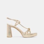 DOLCE VITA Odete Heel – Gold Leather