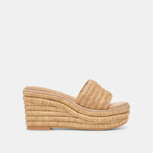DOLCE VITA Throne Platform Wedge - Light Natural Raffia