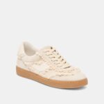 DOLCE VITA Notice Lace Sneaker – Ivory Suede